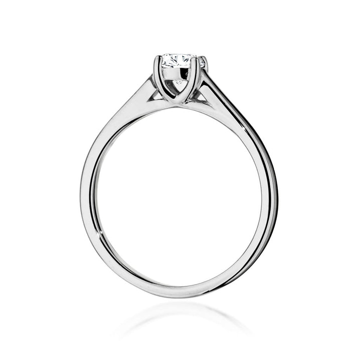 Inel Aur 14K cu Diamant 0.40 ct - Alb