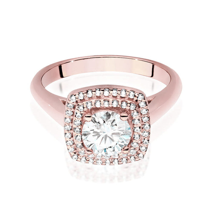 Inel Aur 14k cu Diamant 0.70 ct - Roz