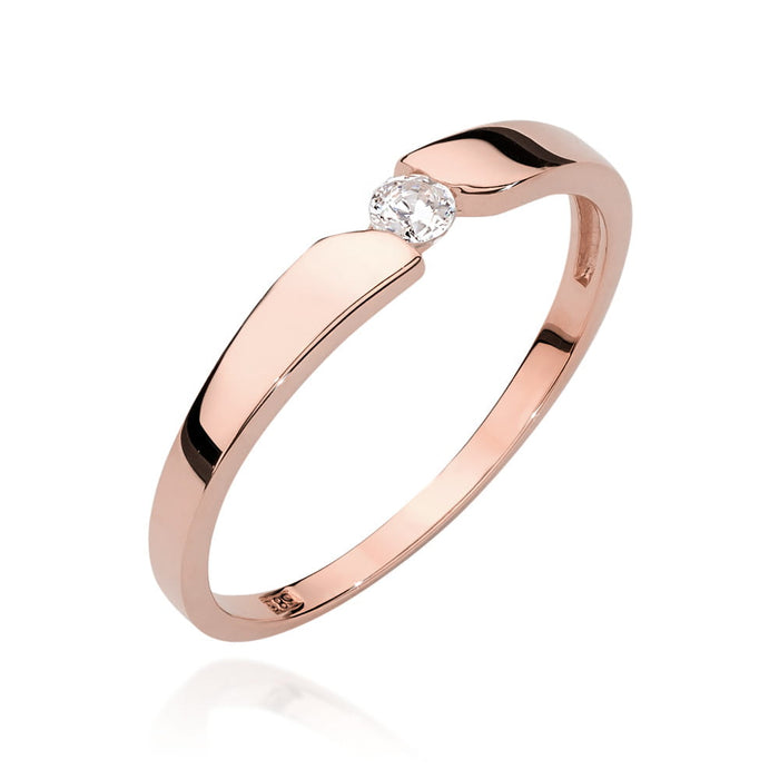 Inel Aur 14k cu Diamant Natural 0.08 ct