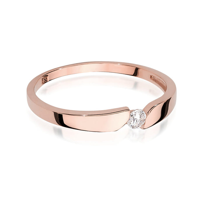 Inel Aur 14k cu Diamant Natural 0.08 ct