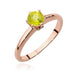 Inel Aur 14K cu Peridot 0.50 ct si Diamante Naturale 0.04 ct
