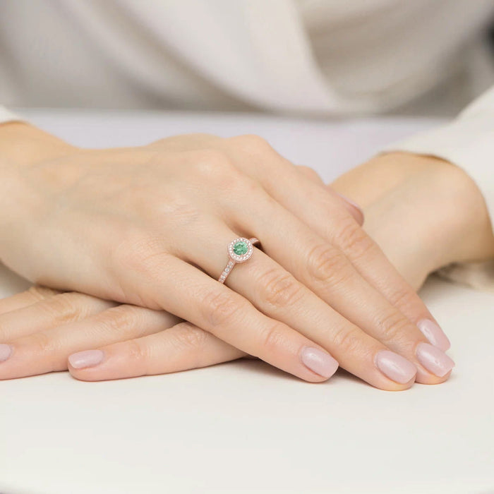 Inel Aur 14K W559 Smarald 0.30ct