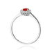 Inel Aur 14K cu Coral 0.20 ct si Diamante Naturale 0.08 ct