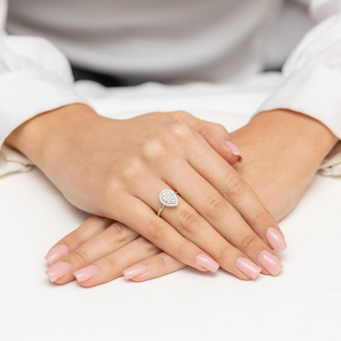 Inel Aur 14K cu Diamante Naturale 0.21 ct