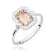 Inel Aur 14K cu Morganit 1.00 ct  si Diamante Naturale 0.17 ct