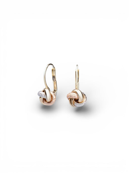 Cercei Aur 14K cu Nod in trei culori