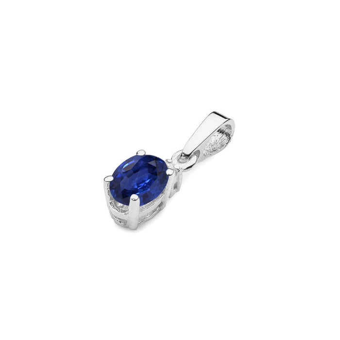 Pandantiv Aur 14K cu Safir 0.70 ct si Diamant 0.0145 ct