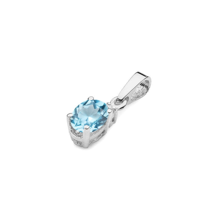 Pandantiv Aur 14K cu Topaz 0.50 ct si Diamant 0.0145 ct