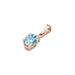 Pandantiv Aur 14K cu Topaz 0.50 ct si Diamant 0.0145 ct