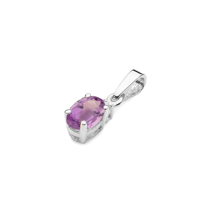 Pandantiv Aur 14K cu Ametist 0.40 ct si Diamant Natural 0.0145 ct