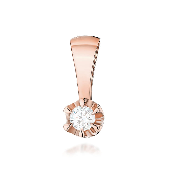 Pandantiv Aur 14K cu Diamant de Laborator 0.10 ct
