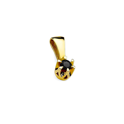 Pandantiv Aur 14K Z0032 Diamant Negru 0.12ct