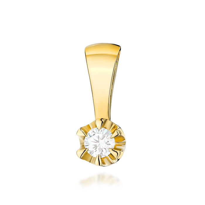 Pandantiv Aur 14K cu Diamant de Laborator 0.10 ct