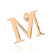Pandantiv aur 14 K cu diamant 0.005 ct litera M 13x10 mm