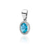 Pandantiv  Aur 14K cu Topaz 1.70 ct si Diamante 0.11 ct