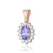 Pandantiv Aur 14K Z0182 Tanzanit 0.40ct