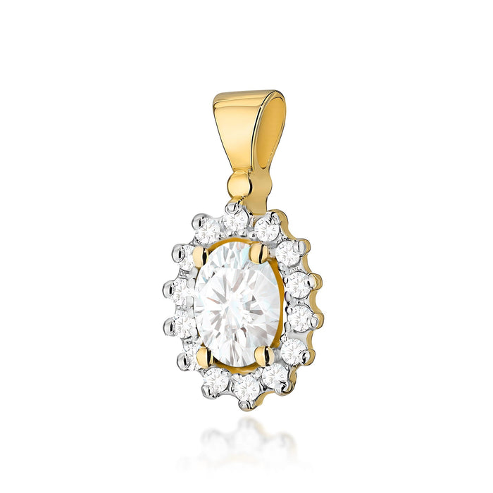 Pandantiv Aur 14K Z0182 Diamant Cultivat în Laborator 0,40ct