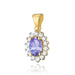 Pandantiv Aur 14K Z0182 Tanzanit 0.40ct