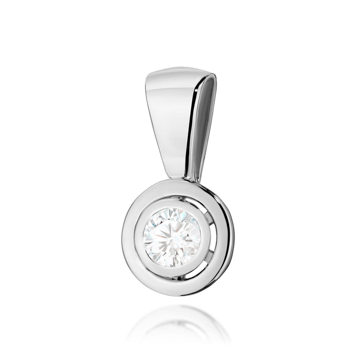 Pandantiv Aur 14K Diamant Cultivat în Laborator 0.20ct