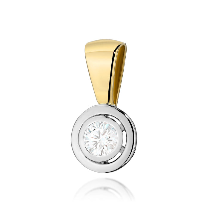 Pandantiv Aur 14K Diamant Cultivat în Laborator 0.20ct