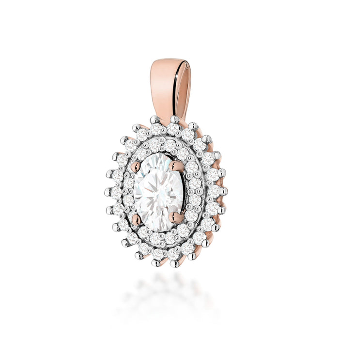 Pandantiv Aur 14K Z0303 Diamant Cultivat în Laborator 0,40ct