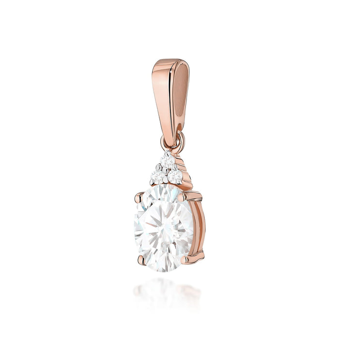 Pandantiv Aur 14K Z0308 Diamant Cultivat în Laborator 0,70ct