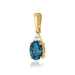 Pandantiv Aur 14K Z0308 Topaz London Blue 0,85ct