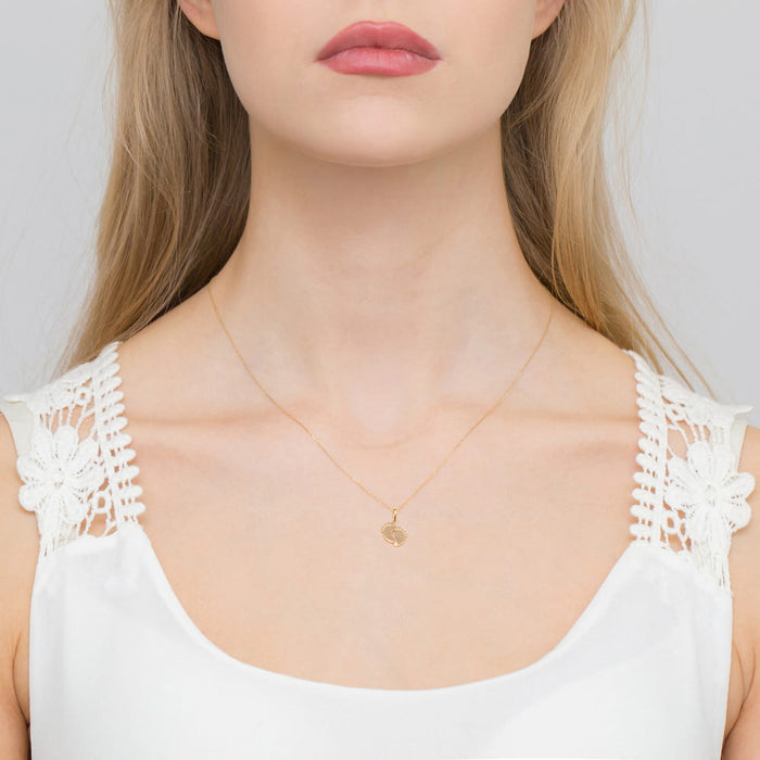 Pandantiv Aur 14K cu Picioruse si Diamante Naturale 0.005 ct