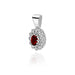 Pandantiv Aur 14 K cu Rubin 0.60 ct si diamante