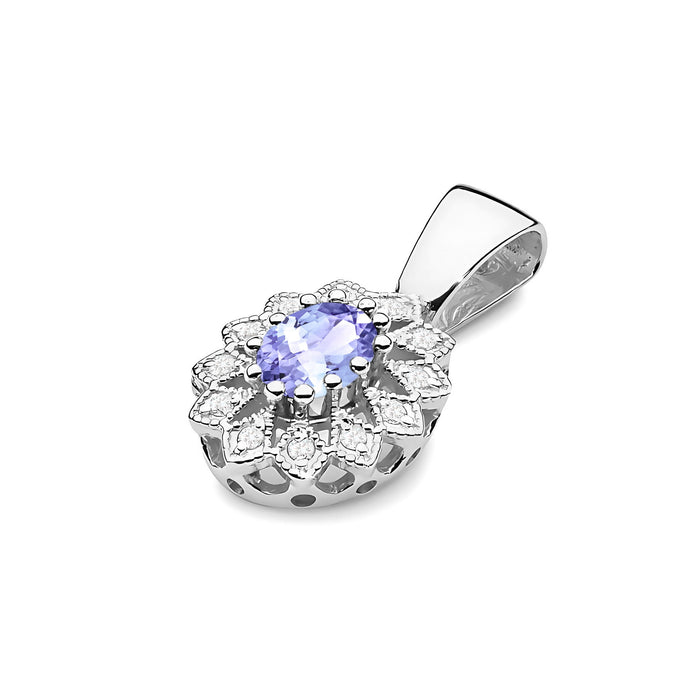 Pandantiv Aur 14K Z0354 cu Tanzanit 0,40ct