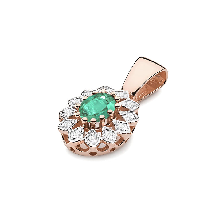 Pandantiv Aur 14K Z0354 Smarald 0,40ct