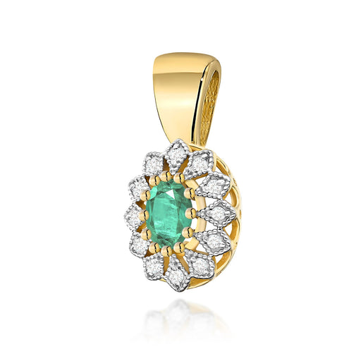 Pandantiv Aur 14K Z0354 Smarald 0,40ct