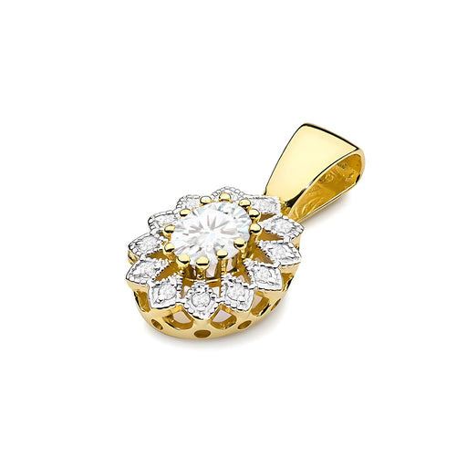 Pandantiv Aur 14K Diamant Laborator 0.40 Carat Oval