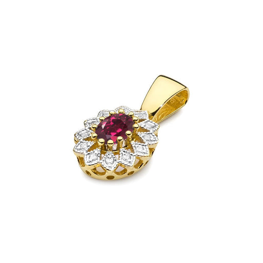 Pandantiv Aur 14K Z0354 Rodolit 0.50ct