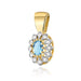 Pandantiv Aur 14K Z0354 Topaz 0.50ct