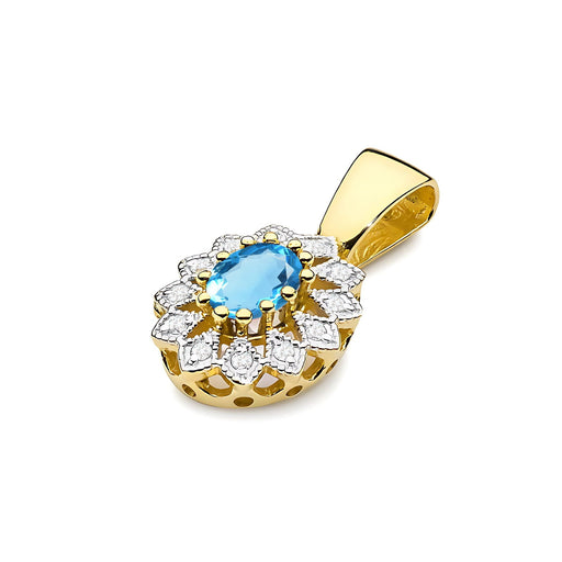 Pandantiv Aur 14K Z0354 Topaz 0.50ct