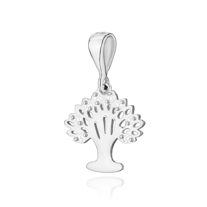 Pandantiv Aur 14K Copac cu Diamante Naturale 0.07 ct