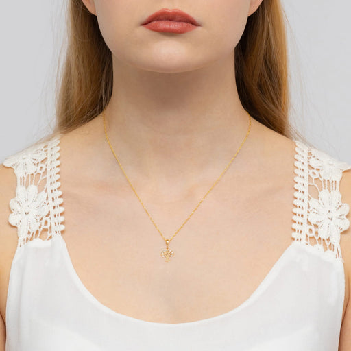 Pandantiv Aur 14K Copac cu Diamante Naturale 0.07 ct