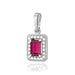 Pandantiv Aur 14K cu Rubin 0.80 ct si Diamante 0.10 ct