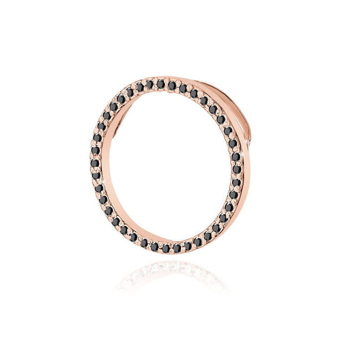 Pandantiv Aur 14K cu Diamante Negre 0.20 ct