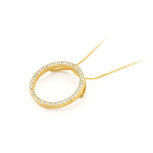 Pandantiv Aur 14K cu Diamante Naturale 0.20 ct