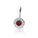 Pandantiv Aur 14K cu Rubin 0.15 ct si Diamante 0.15 ct
