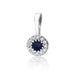 Pandantiv  Aur 14K cu Safir 0.15 ct si Diamante 0.10 ct