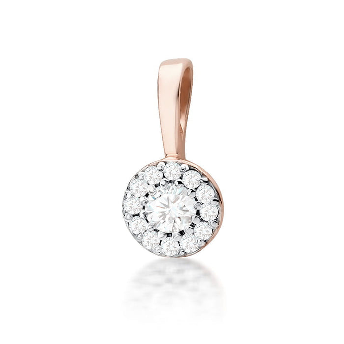 Pandantiv Aur 14K cu Diamante 0.22 ct
