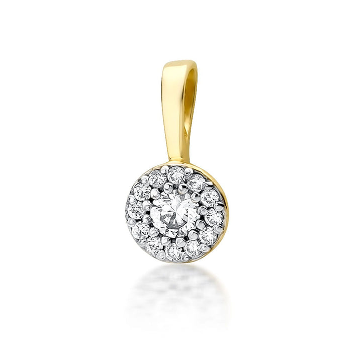 Pandantiv Aur 14K cu Diamante 0.22 ct