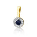 Pandantiv  Aur 14K cu Safir 0.15 ct si Diamante 0.10 ct