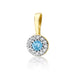 Pandantiv Aur 14 K Topaz 0.15 ct si diamante