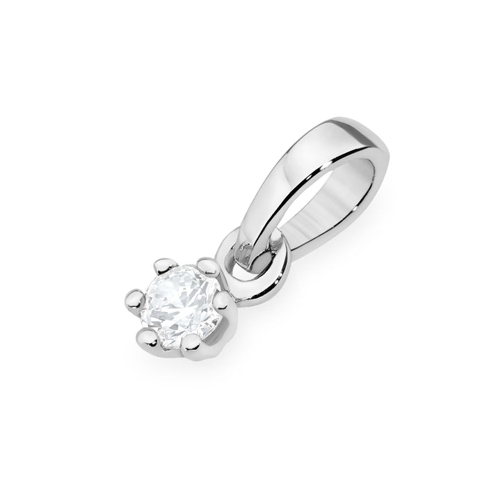 Pandantiv Aur 14K cu Diamant Natural 0.04 ct