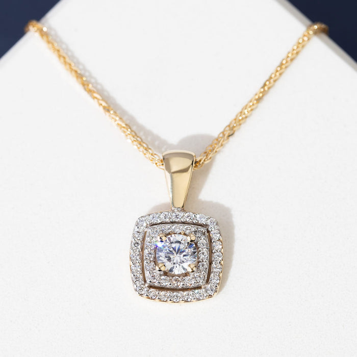 Pandantiv Aur 14K cu Diamante de Laborator 0.50 ct
