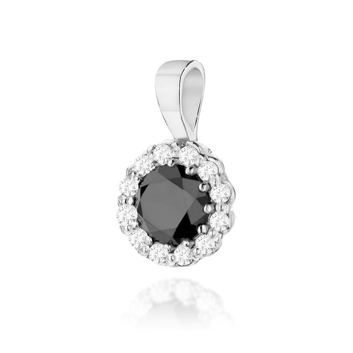 Pandantiv  Aur 14K cu Diamant Negru 0.50 ct